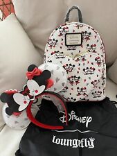 3 Loungefly Disney Mickey and Minnie Love Hearts AOP
