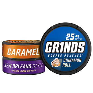 Coffee Pouches New 3 Can Sampler Caramel New Orleans, Cinnamon Roll Sampler Pack