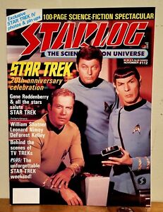 Starlog Magazine 112 November 1986 Star Trek 20th Anniversary Gene Roddenberry