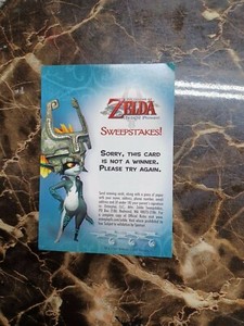 The Legend Of Zelda Twilight Princess Trading Card Not A Winner Sweepstakes Card