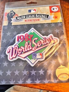 1987 WORLD SERIES Iron On Embroidered Patch - Picture 1 of 1