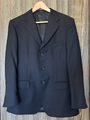 Chaqueta negra para hombre Gritti by Eremenegildo Zegna talla 38S 100 % lana clásica formal Foto 1 de 4