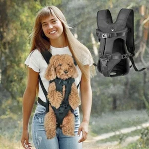 Pet Front Dog Carrier Backpacks, Adjustable Hands Free Dog Backpack Carrier - Picture 1 of 35