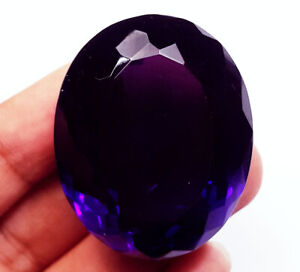 Loose Gemstone Natural Violet Amethyst 107 to 112 Ct Certified With Free Gift
