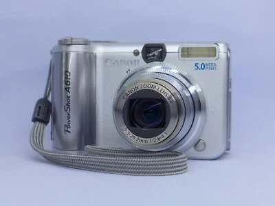 Canon PowerShot A610 5.0MP / CCD Digital Camera Silver - Image 1 of 4