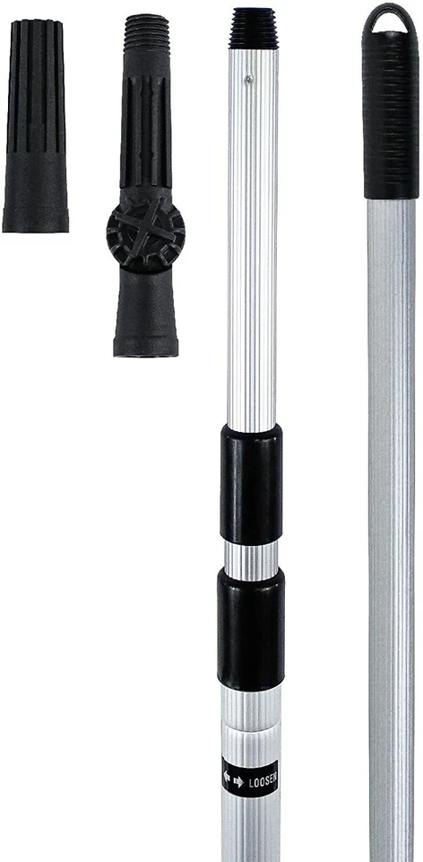 Teleskopstange 8 Meter Alu Stange mit Schraubgewinde Winkelstück und Adapter - Bild 1 von 1