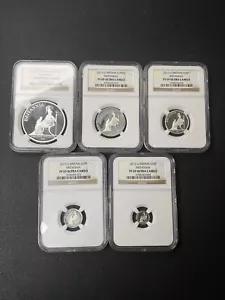 2013 Britannia 5 Coin Silver Proof Set - The Royal Mint NGC PF69 - Picture 1 of 12