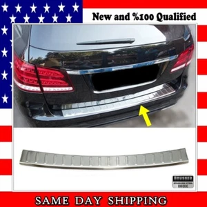 Chrome Rear Bumper Protector BRUSHED For Mercedes E class E350 E63 AMG WAGON - Picture 1 of 11