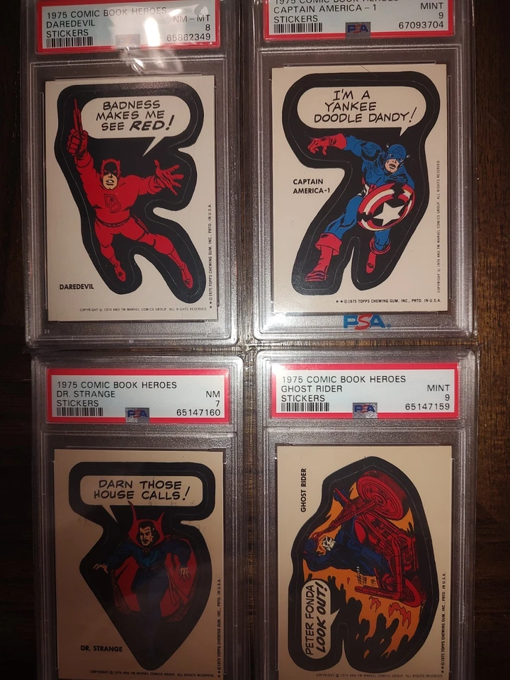 1975 TOPPS MARVEL COMIC BOOK HEROES STICKERS DR. STRANGE PSA 7 NM - Image 1 of 1