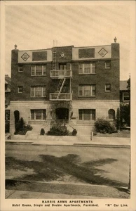 Los Angeles,CA Harris Arms Apartment Vintage California Postcard - Picture 1 of 2