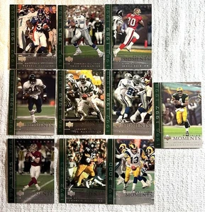 Juego de 10 cartas Upper Deck NFL Legends DEFINING MOMENTS 2000 DM1-DM10  - Imagen 1 de 2