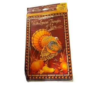 Saludos de Acción de Gracias Forget Me Nudo American Greetings Nuevo en Paquete Turquía - Imagen 1 de 2