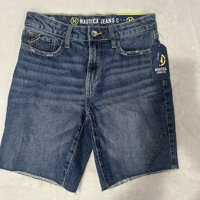 Pantalones Cortos Nautica Jeans Mujer 26/2 Azul Denim Tiro Medio Elastizados NUEVO Foto 1 de 4