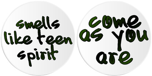 Smells Like Teen Spirit Come As You Are - 2 Pack Circle Stickers 3 Inch ...
