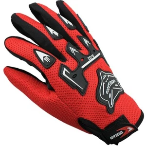 Motorradhandschuhe aus Leder mit kompletten Fingern für Kinder - Rennschutz - Bild 1 von 8