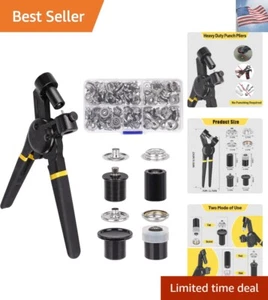 Canvas Snap Kit Heavy Duty Snap Fastener Tool Adjustable Snap Setter Tool Inc... - Picture 1 of 8