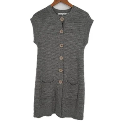 Eight Eight Eight Cotton Sleeveless Long Line Cardigan Women's Size Medium - Image 1 of 4