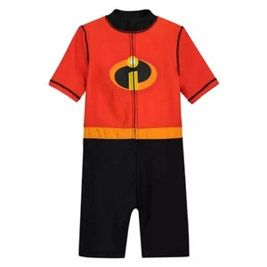 Disney Store Incredibles Wetsuit for Kids Swimsuit Rashguard Boy Summer Swimwear - Picture 1 of 3