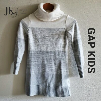 Suéter largo tejido acanalado GAP KIDS para niñas Foto 1 de 4