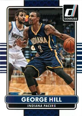 George Hill 2014-15 NBA Panini Donruss Basketball Base Card #72 Indiana Pacers - Image 1 of 2
