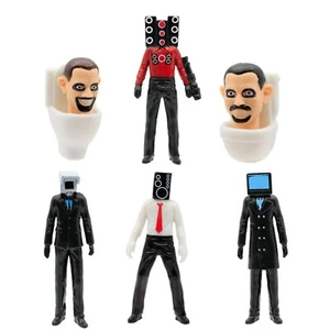 Skibidi Toilet Action Figure,6PCS Skibidi Toilet Cute Character Devil Toilet - Picture 1 of 6