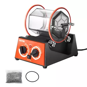 VEVOR 3kg Rotary Tumbler Surface Polisher Jewelry Polish Finish Machine Gem DIY - Picture 1 of 12