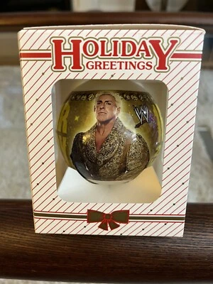 Ric Flair WWE 2008 Salón de la Fama Vidrio Adorno de Navidad Nuevo Cuatro Jinetes WCW Foto 1 de 4