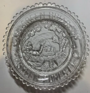 Pre-Owned Pairpoint Cup Plate Green Briar Green Forest Clear U368 - Picture 1 of 3