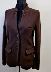 Hannes Roether Strickjacke 100% Baumwolle Blazer Jacke Damen L Braun Pullover 2 - Bild 1 von 14