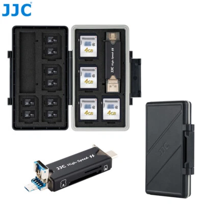 Memory Card Case Storage Holder + USB 3.0 Card Reader fits 8 SD SDXC SDHC Cards - Image 1 of 4