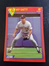 Gary Gaetti Twins 1989 Score Superstar RED PLASTIC GLOSSY TEST VERSION?