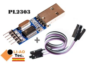 Módulo adaptador convertidor PL2303 USB a RS232 TTL PL2303HX para Arduino + cable - Imagen 1 de 8
