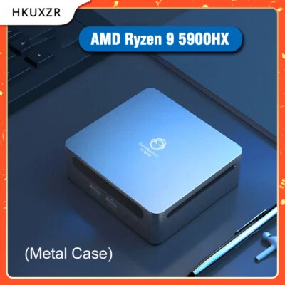 Mini PC Ryzen9 5900HX R7 7730U Metal Case Windows11 2xDDR4 3200MHz 2xNVMe Gaming - Image 1 of 4