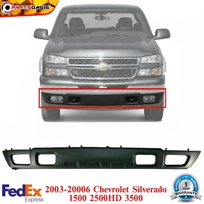 Parachoques delantero cenefa inferior texturizada negra para Silverado 1500 2500HD 3500 2003-06 Foto 1 de 4