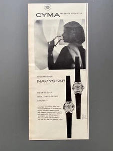 Cyma The Brand New Navystar 1964 Vintage Watch Ad Werbung Reklame - Bild 1 von 1