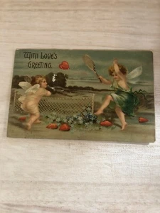 Vintage Valentines Card Made Germany Postmark Feb 13 1909 Colorado PC14 - Picture 1 of 9