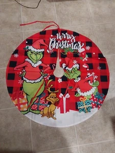 Merry Christmas Grinch Tree Skirt 36 inch - Picture 1 of 1