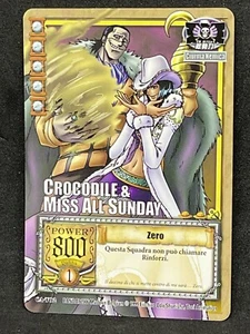 ONE PIECE TCG PROMO CROCODILE E MISS ALL SUNDAY - ZERO CA-T02 ITA NM - Picture 1 of 2