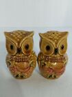 Owl Bird Vintage Ceramic S&P Shakers 3.25" t Florida Souvenir Original Stoppers