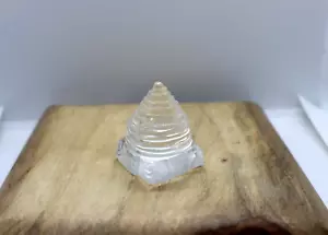 Sphatik natürlicher Kristall Meru Sri Shri Shree Yantra Chakra Vastu Laxmi Tempel OM - Bild 1 von 3