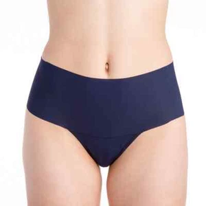 Hanky Panky 6J1921B BREATHE Soft Hi-Rise Thong NAVY BLUE~ S ~ NWT $25 - Picture 1 of 8