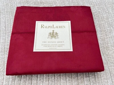 Ralph Lauren Estate  DIGNITARY Jacquard  King  Flat  Sheet  Conservatory Sateen - Image 1 of 4