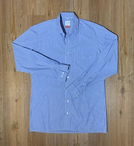 Camisa de hombre Olymp Luxor Modern Fit cuello de tiburón azul rayas 40 15 3/4 árbol - Imagen 1 de 5