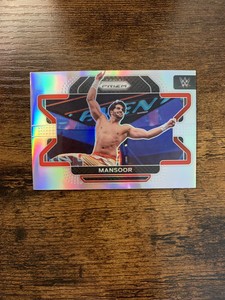 2022 Panini Prizm WWE Mansoor Silver Prizm Card 66 Smack Down
