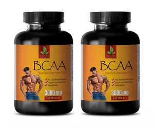 アミノ酸コンプレックス - BCAA 3000mg - ポストワークアウトサプリメント - 2ボトル