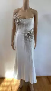 ABITO OSCAR DE LA RENTA CRISTALLO E FIORE TAGLIA 4/6 MRSP: $10.990 AUTUNNO 2022 - Foto 1 di 9