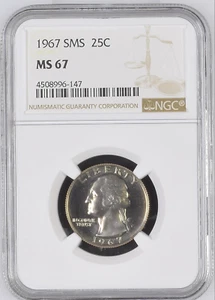 NGC 1967 SMS George Washington 25 cent MS 67  - Picture 1 of 2