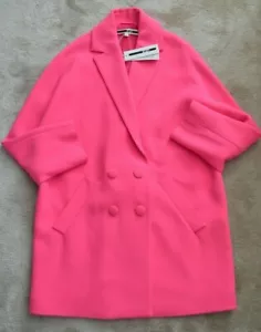 Alexander McQueen MCQ Pink Doubled Breasted Button Up Jacket Blazer IT38 UK6 New - Picture 1 of 11