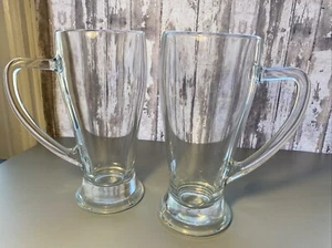 Fidenza 0.4L Glass Beer Mugs. Set of 2. Made in Italy - Imagen 1 de 7