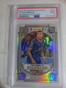 Kylian Mbappe 2021 Topps Merlin Chrome Prophecy Fulfilled PSA 9 Mint - Bild 1 von 2